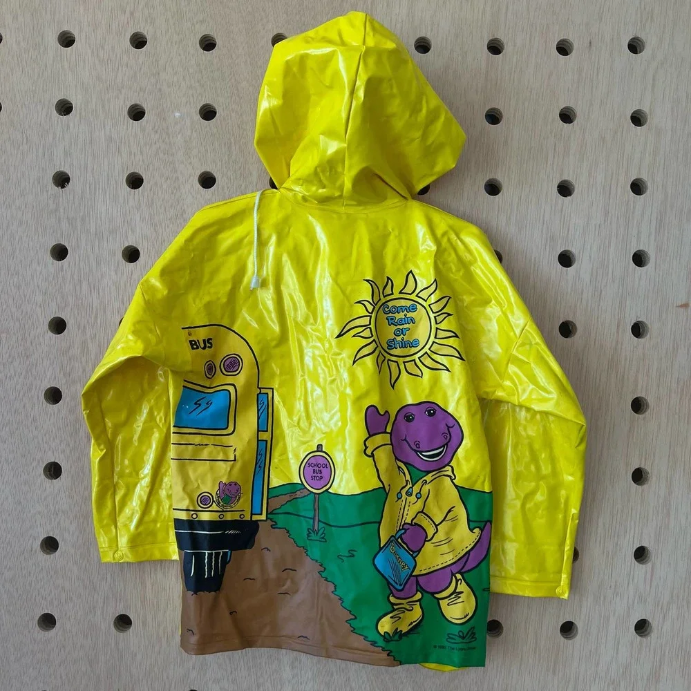 Barney | Jackets & Coats | Toddler Vintage Barney Raincoat | Poshmark